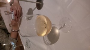 A glass of wine upon arrival